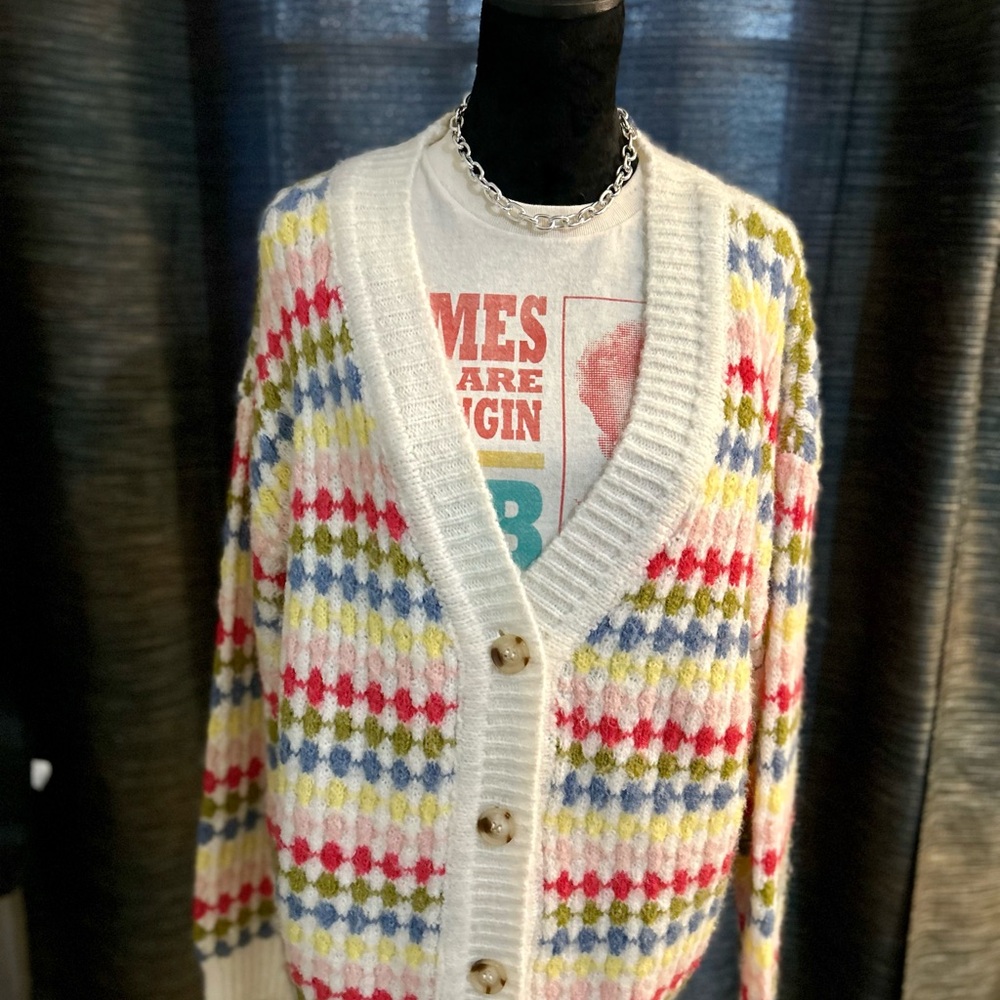 Blu Pepper Multicolor Button-Up Cardigan